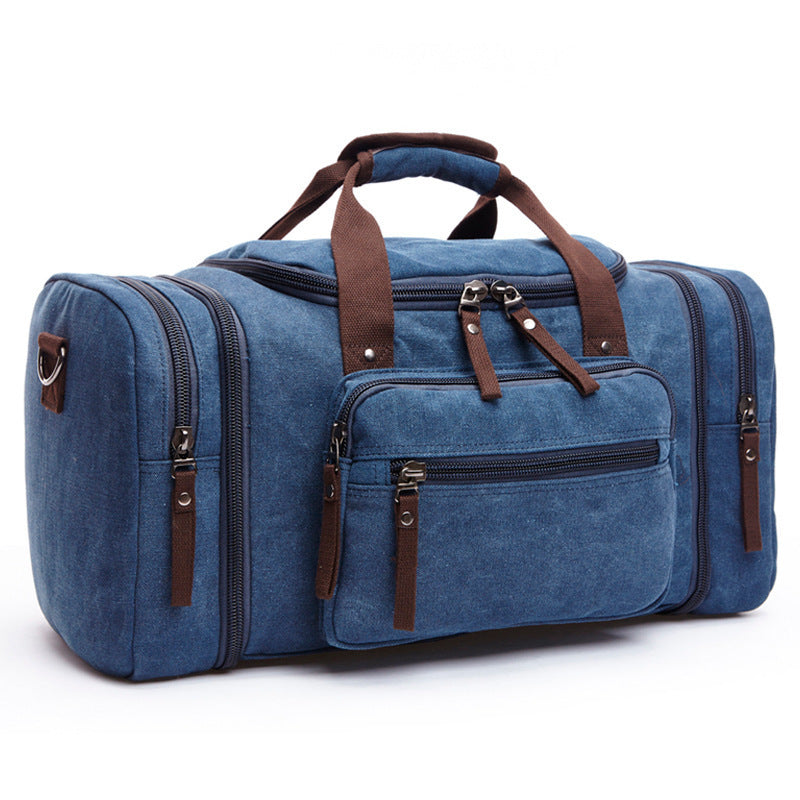 Men's High Capacity Canvas Travel Waterproof Soft Handbag Tote