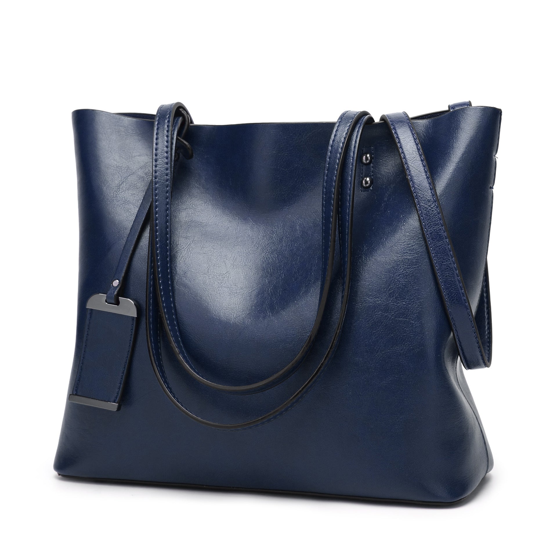 Women's Classic Leather Handbag - Elegant & Simple