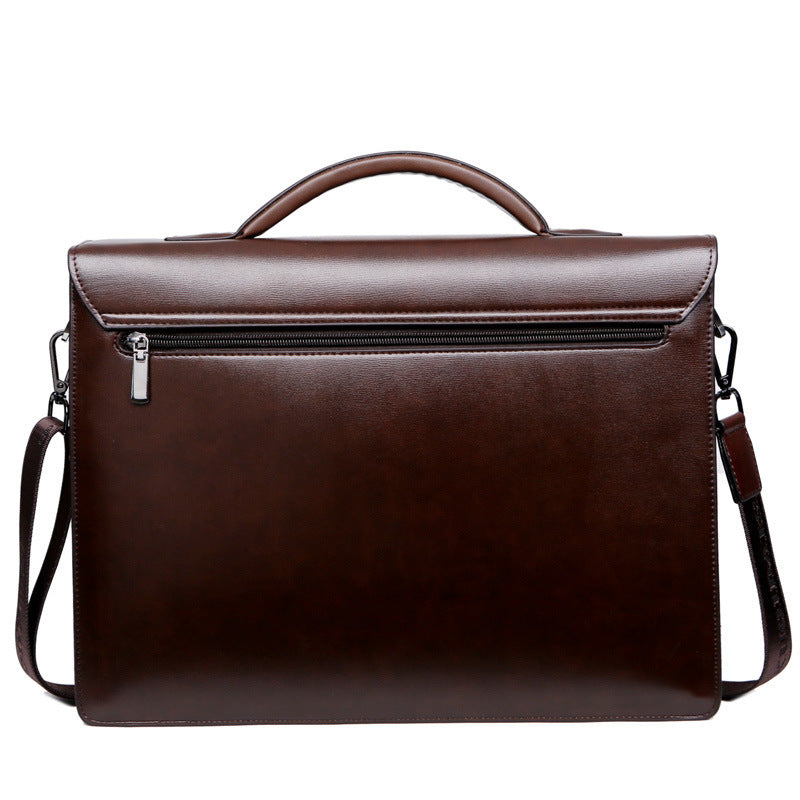 Men's Leather Handbag Business Briefcase