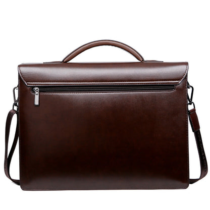 Men’s Leather Business Handbag Classic Office Briefcase Work Shoulder Bag