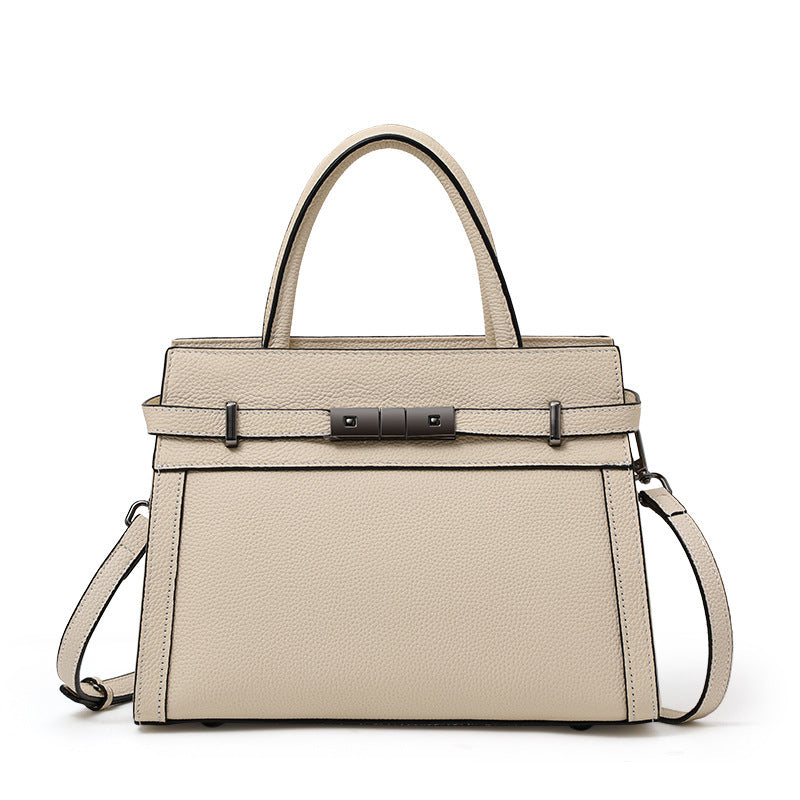 Women's Luxury Handbag | Genuine Leather Clamshell Bag