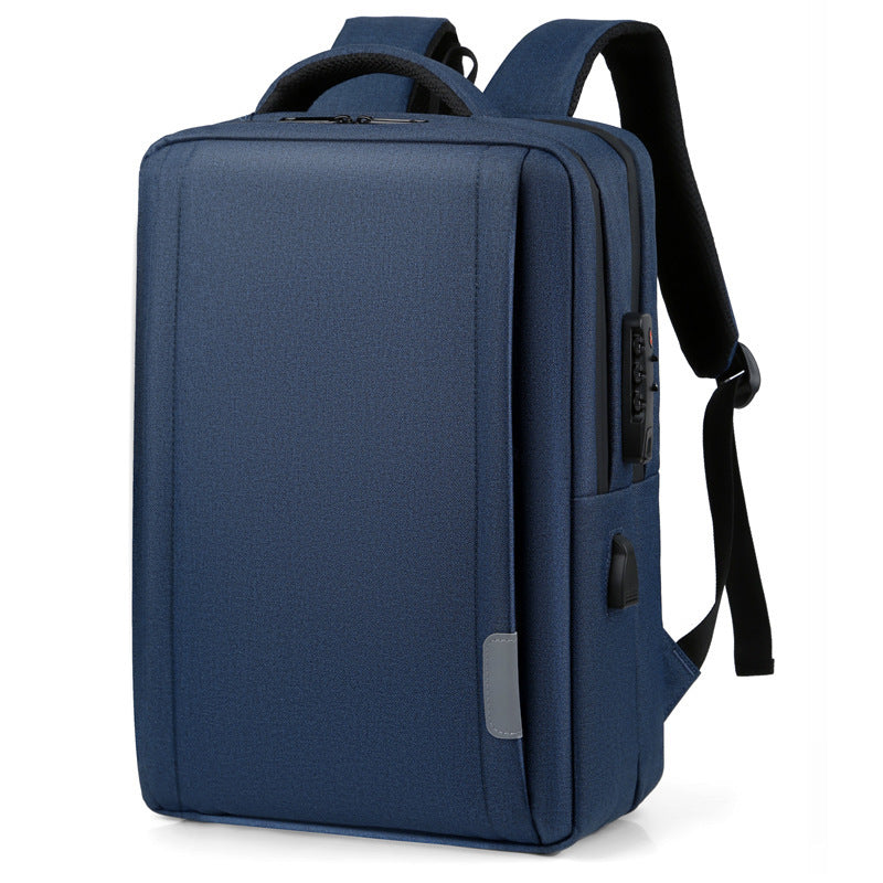 Men’s Business Square Laptop Backpack for Work and Daily Travel
