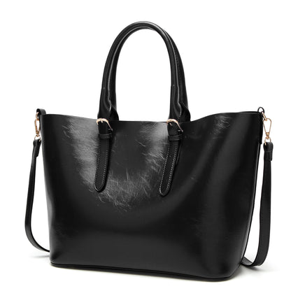 Women’s Large Capacity Leather Crossbody Tote Shoulder Handbag Purse