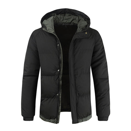 Men's Thick Winter Down Jacket with Streetwear Cotton Warmth