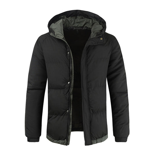 Men's Thick Winter Down Jacket with Streetwear Cotton Warmth