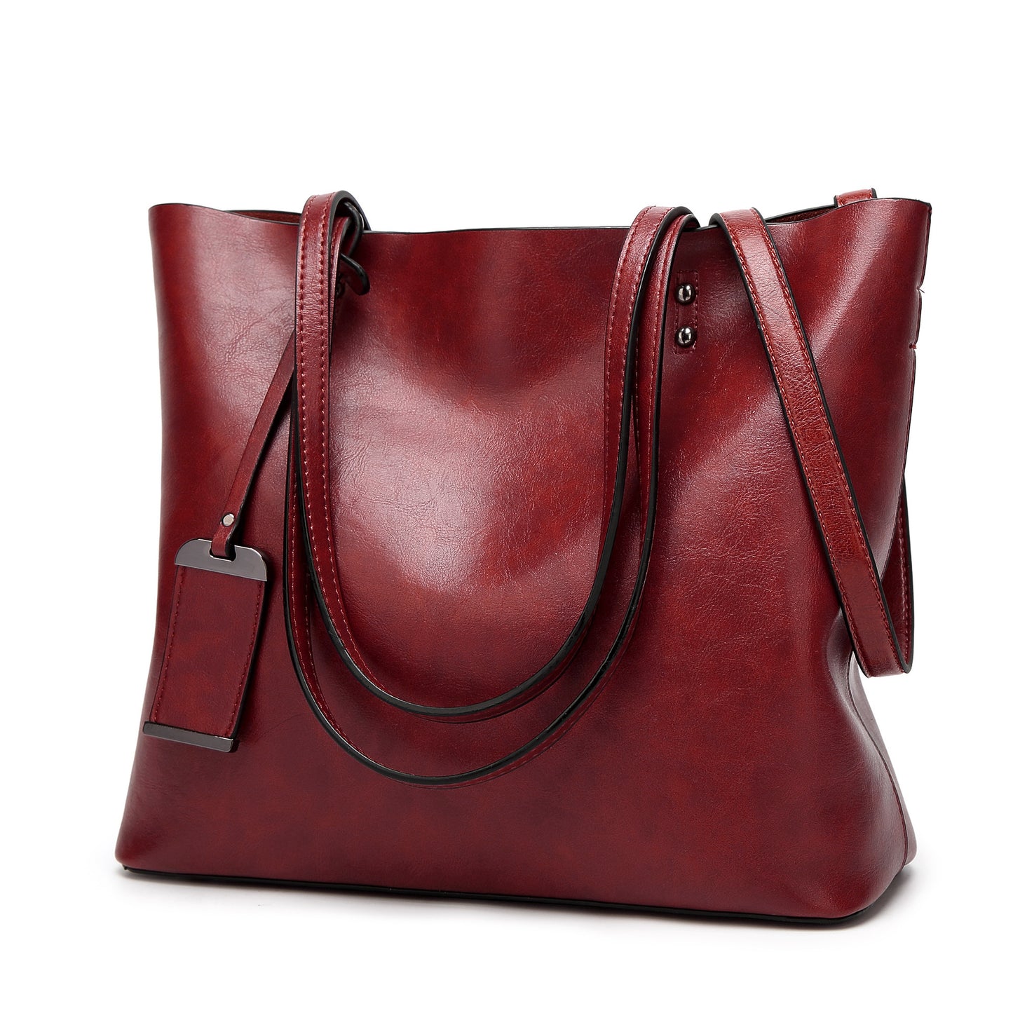 Women’s Classic Elegant Leather Handbag Simple Shoulder Tote Purse Bag