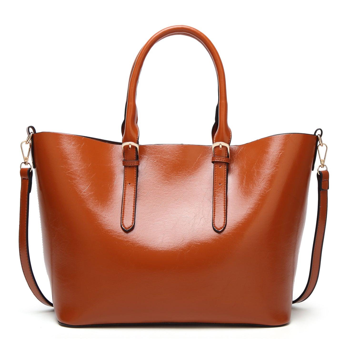Women’s Large Capacity Leather Crossbody Tote Shoulder Handbag Purse