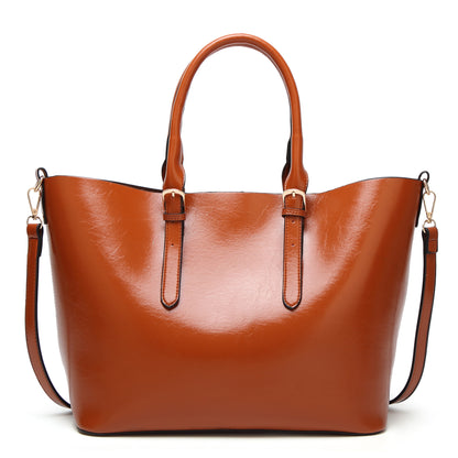 Women’s Large Capacity Leather Crossbody Tote Shoulder Handbag Purse