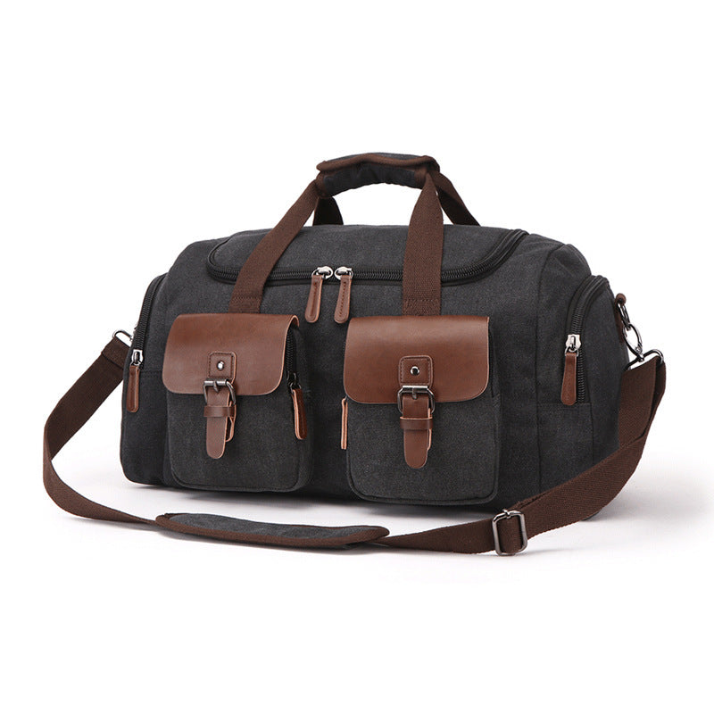 Mens European American Style Portable Canvas Travel Bag