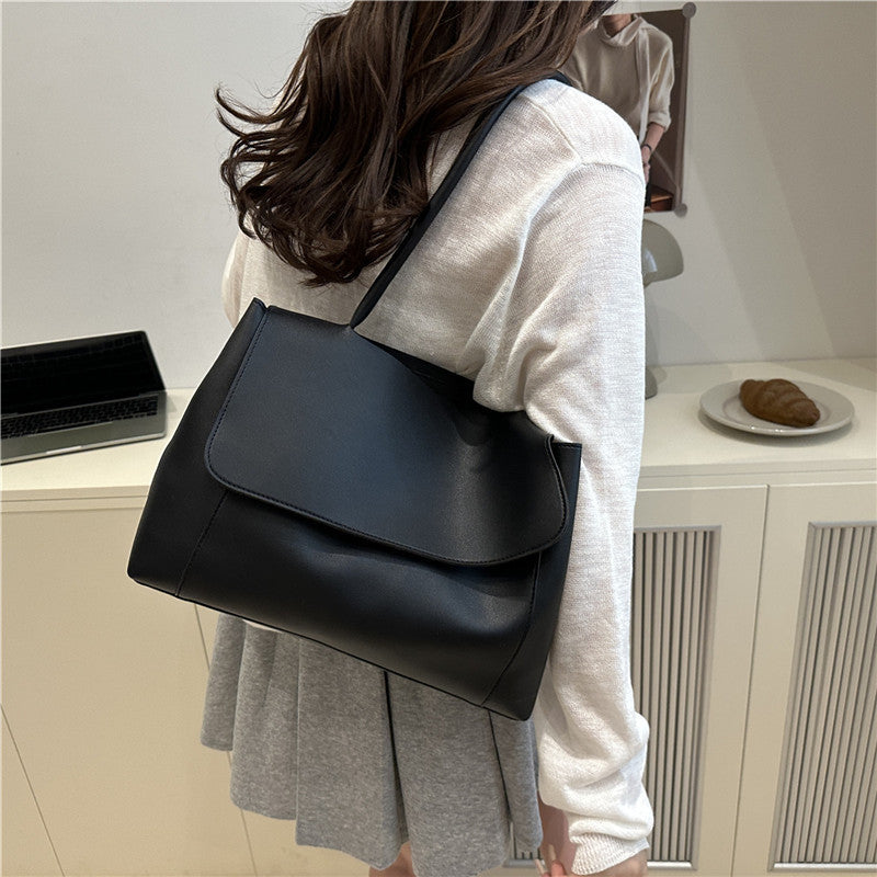 Women's Large Capacity PU Tote Bag for Daily Commuter Style