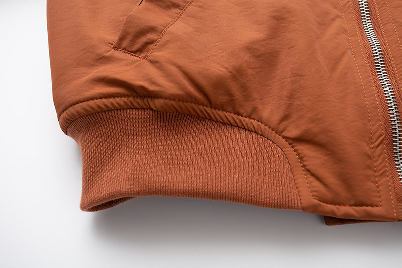 Women's Classic Cotton Bomber Jacket with Timeless Baseball Style