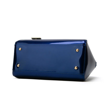 Women's Patent Leather Glossy Handbag One Shoulder Diagonal Bag