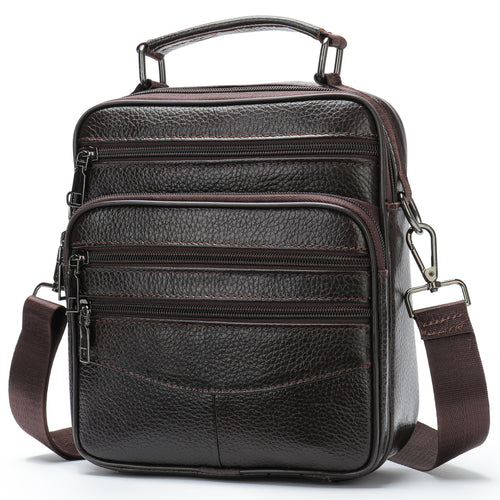 Men's Leather Casual Messenger Bag | First Layer Cowhide