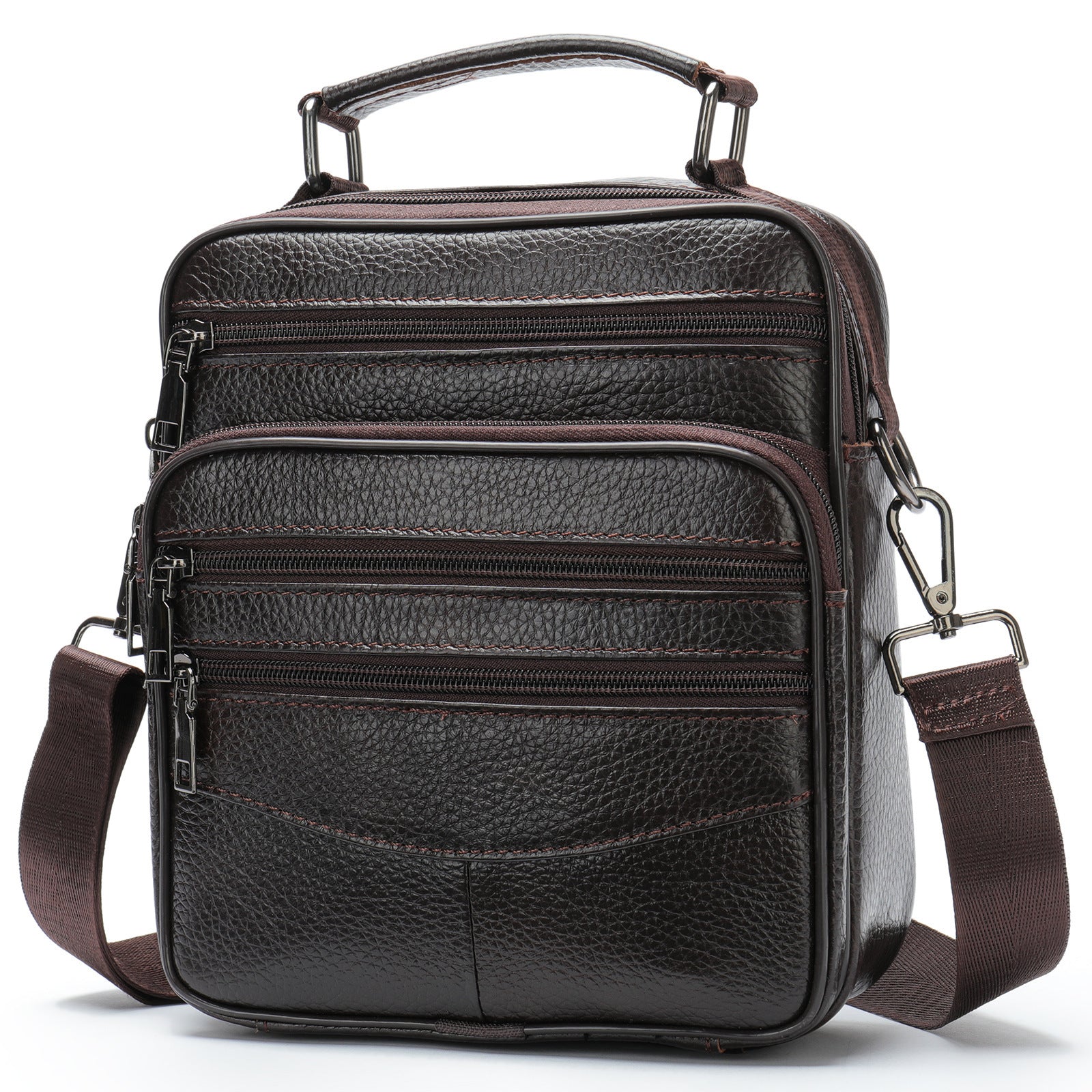 Men's Leather Casual Messenger Bag | First Layer Cowhide