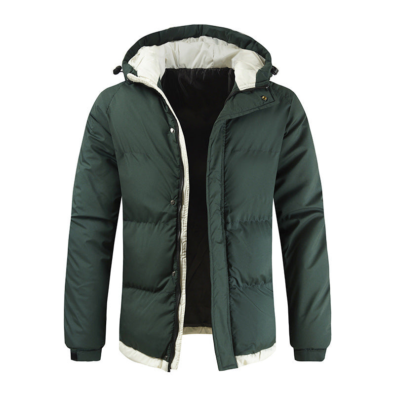 Men's Thick Winter Down Jacket with Streetwear Cotton Warmth