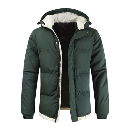 Men's Thick Winter Down Jacket with Streetwear Cotton Warmth