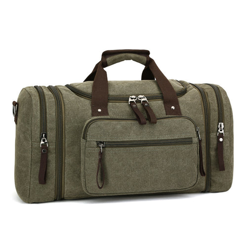 Men's High Capacity Canvas Travel Waterproof Soft Handbag Tote