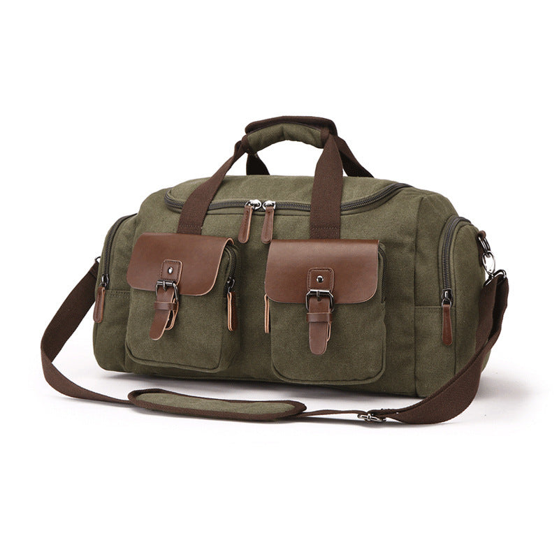 Mens European American Style Portable Canvas Travel Bag
