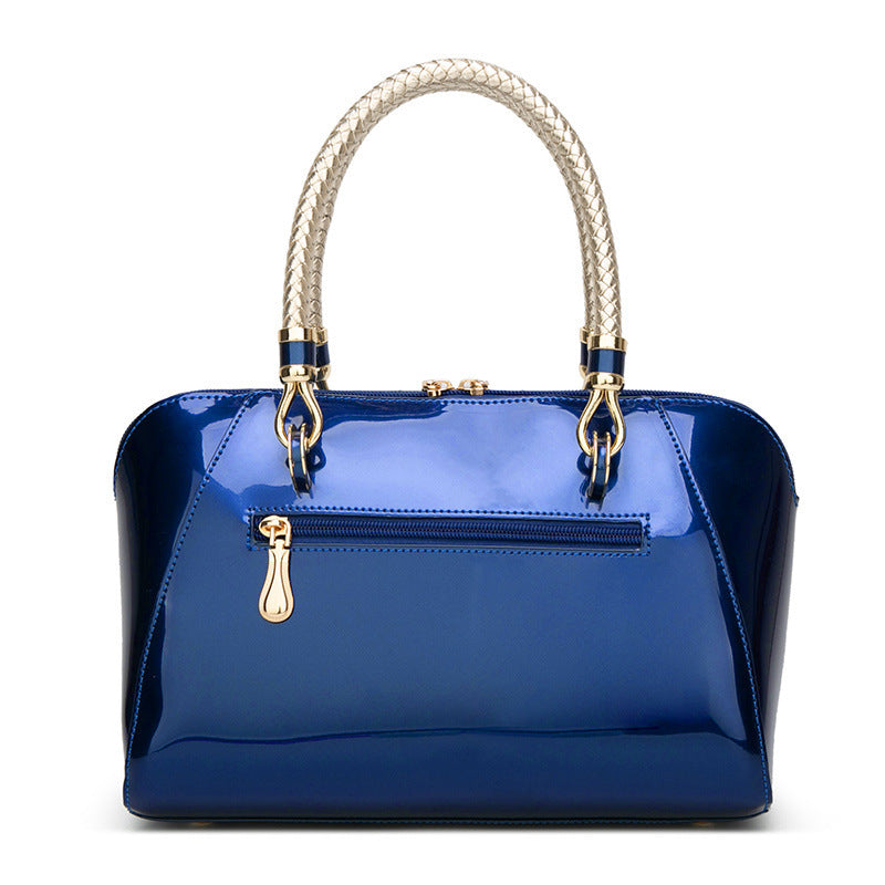 Women's Patent Leather Glossy Handbag One Shoulder Diagonal Bag