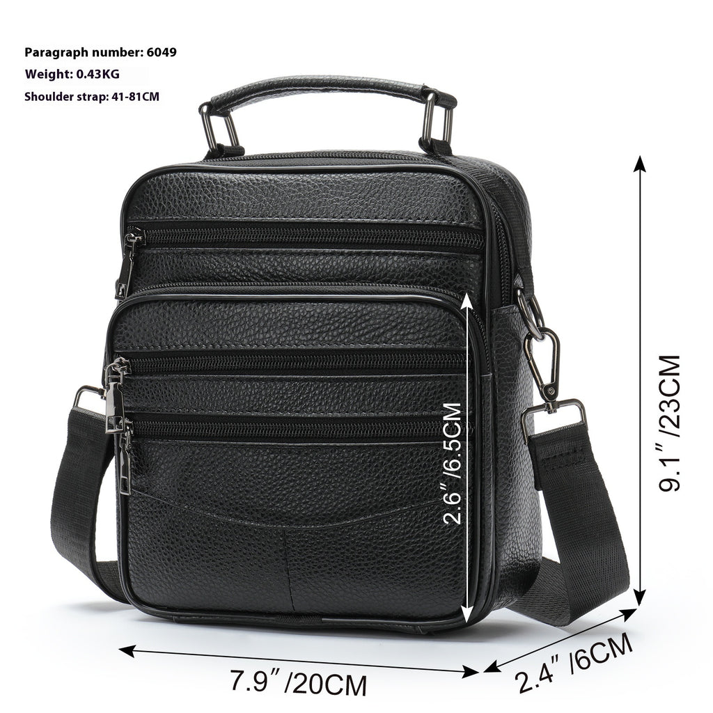 Men's Leather Casual Messenger Bag | First Layer Cowhide