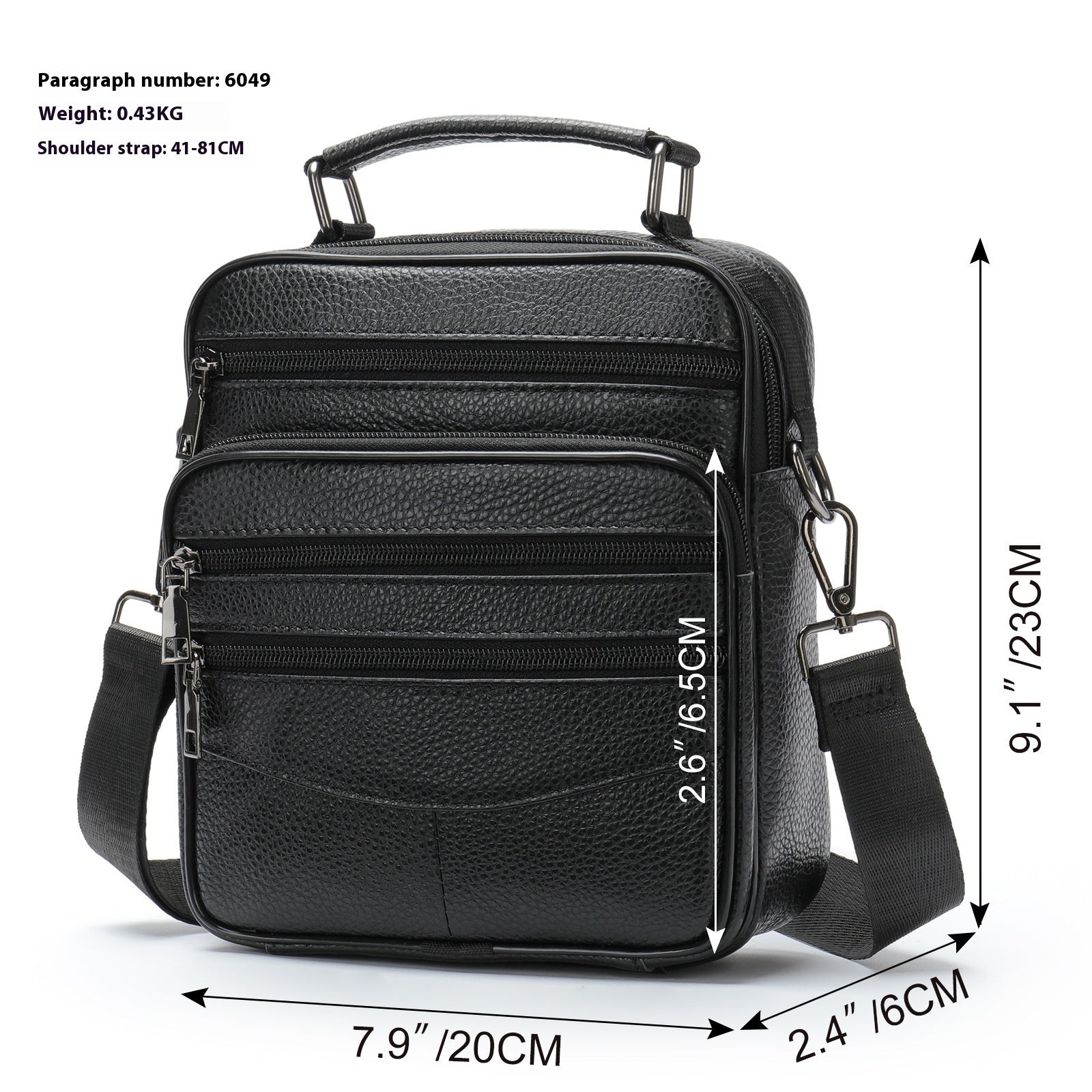 Men's Leather Casual Messenger Bag | First Layer Cowhide