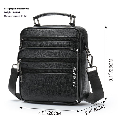 Men's Leather Casual Messenger Bag | First Layer Cowhide