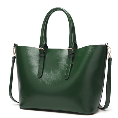 Women’s Large Capacity Leather Crossbody Tote Shoulder Handbag Purse