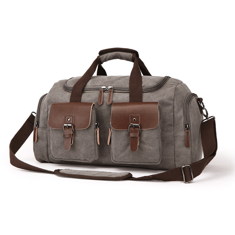Mens European American Style Portable Canvas Travel Bag