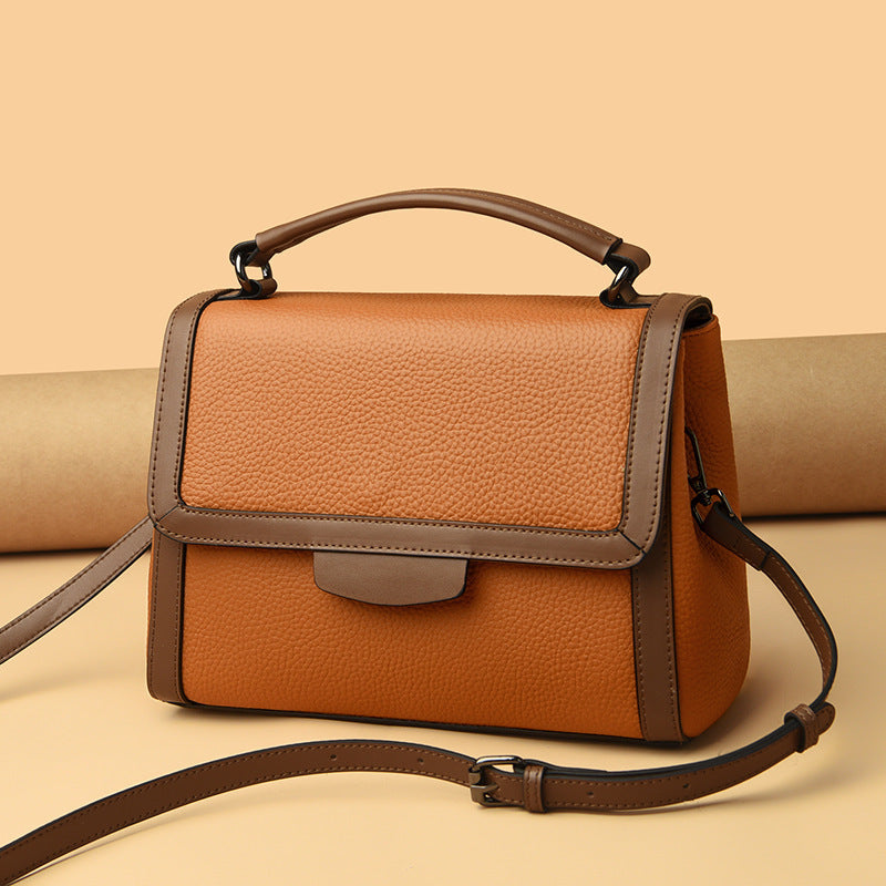 Womens Stylish Soft Leather Textured Luxury Handbag