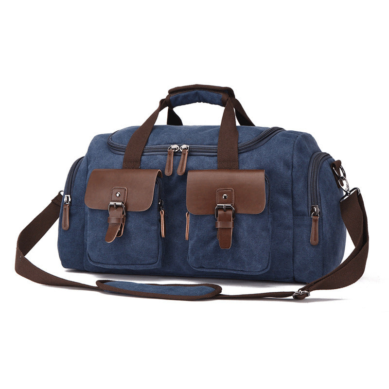 Mens European American Style Portable Canvas Travel Bag