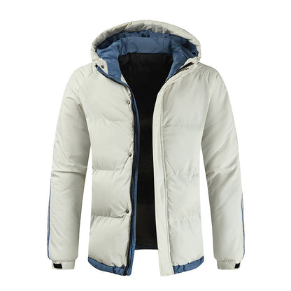Men's Thick Winter Down Jacket with Streetwear Cotton Warmth