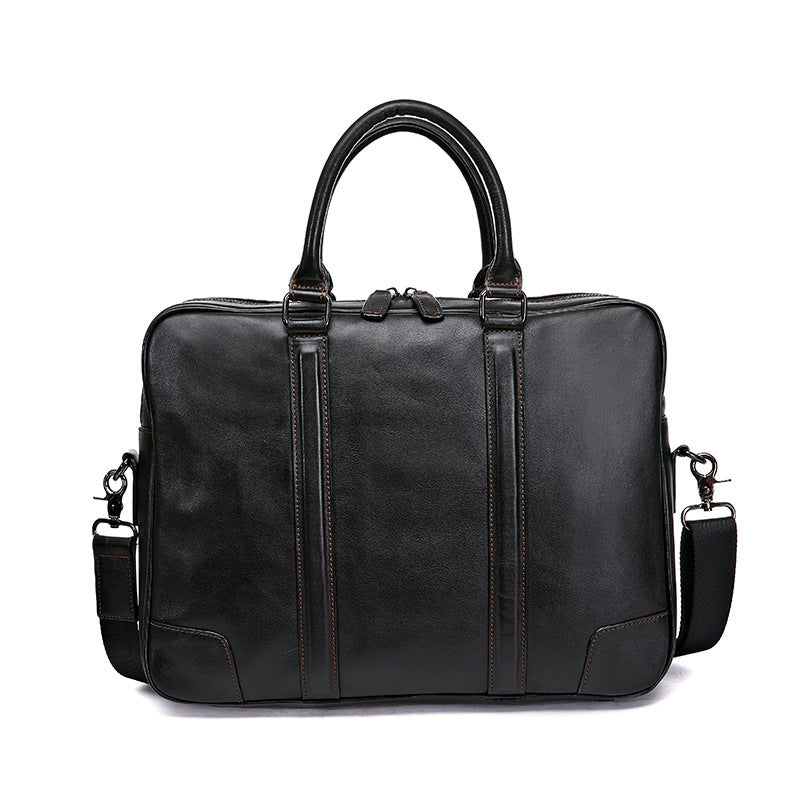 Mens Skeleton-skin Genuine Leather High-grade Briefcase