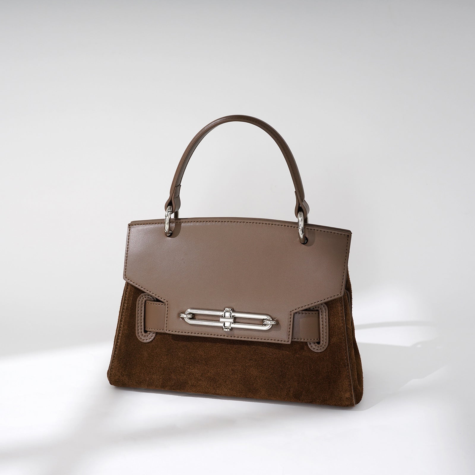 Womens Luxury Shoulder Messenger Bag | Dual Tone Leather Handbag