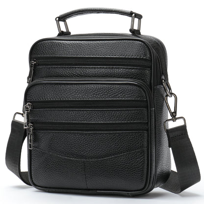 Men’s Casual Leather Messenger Bag First Layer Cowhide Shoulder Satchel