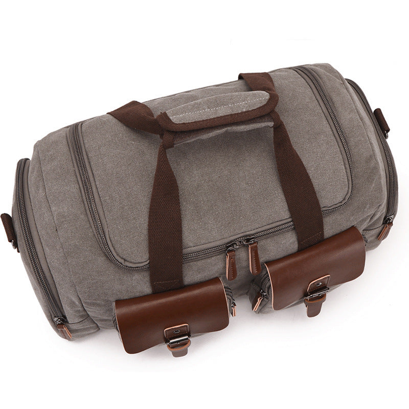 Mens European American Style Portable Canvas Travel Bag