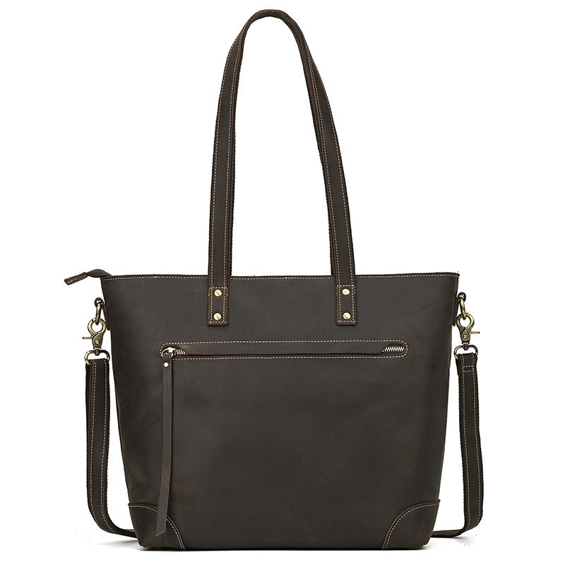 Womens Luxury Horse Leather Tote Bag | Large Capacity & Genuine Leather