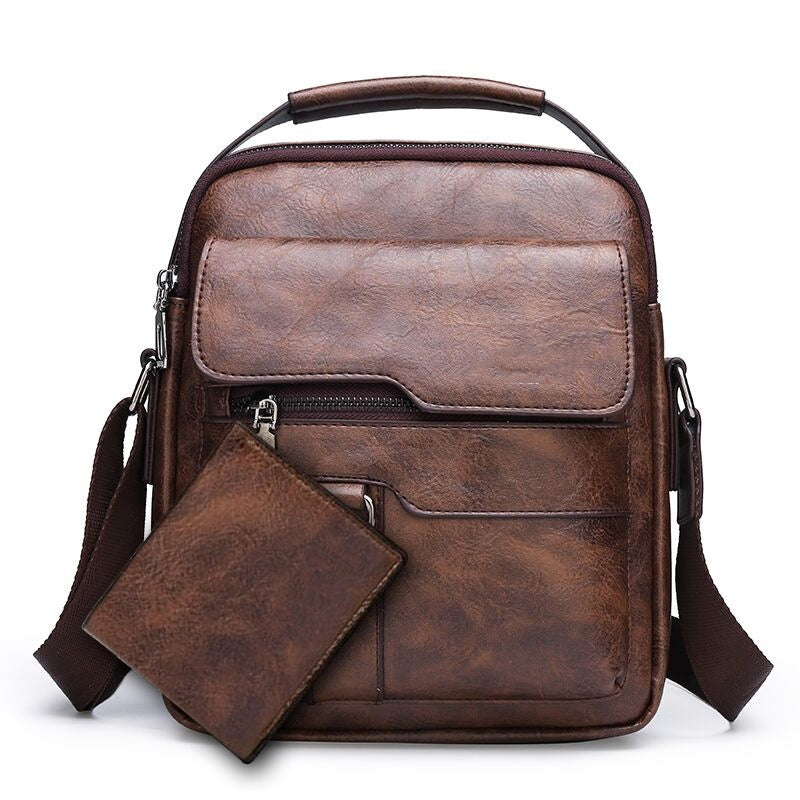 Mens Shoulder Bag Retro Document Messenger Bag