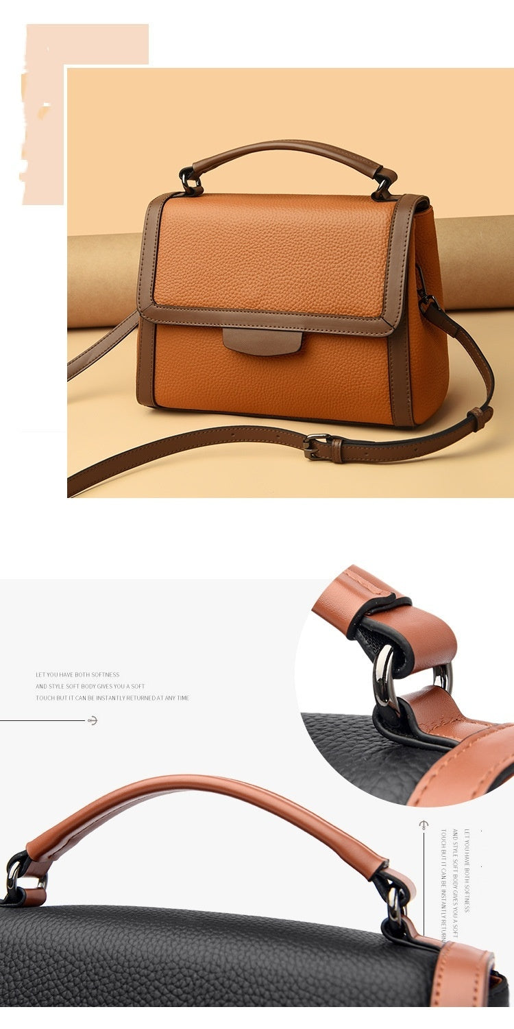 Womens Stylish Soft Leather Textured Luxury Handbag