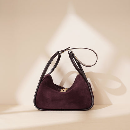 Women’s Frosted Underarm Handbag Luxury Soft Leather Pillow Shoulder Bag