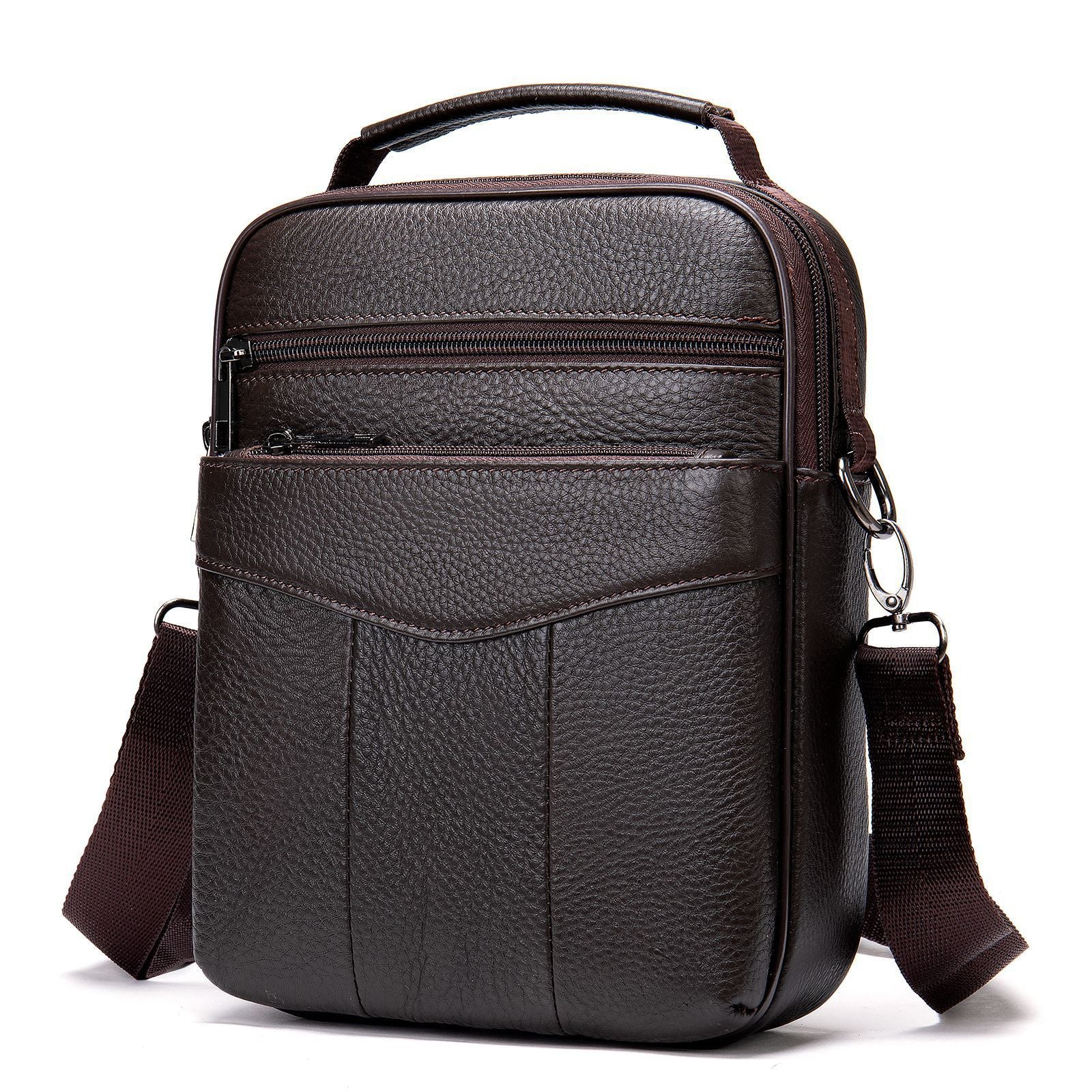 Men's Leather Casual Messenger Bag | First Layer Cowhide