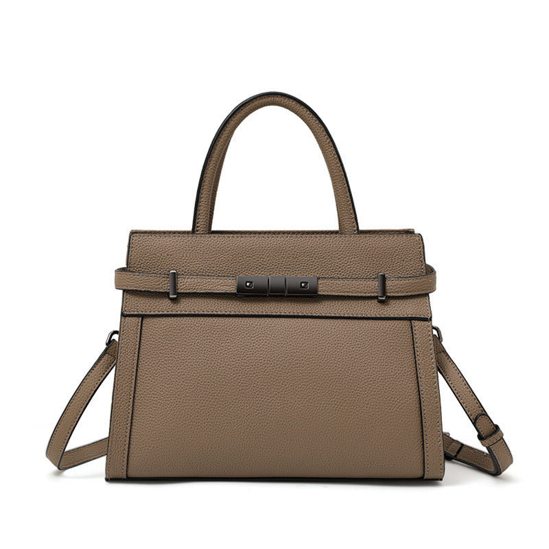 Women's Luxury Handbag | Genuine Leather Clamshell Bag